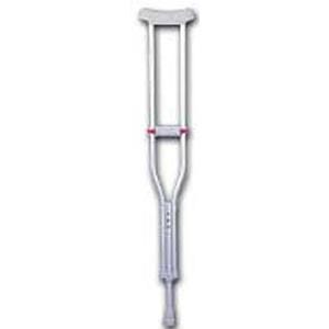 Medline Guardian Red Dot Tall Adult Push-button Auxiliary Crutches 52" - 60," 2 Pairs