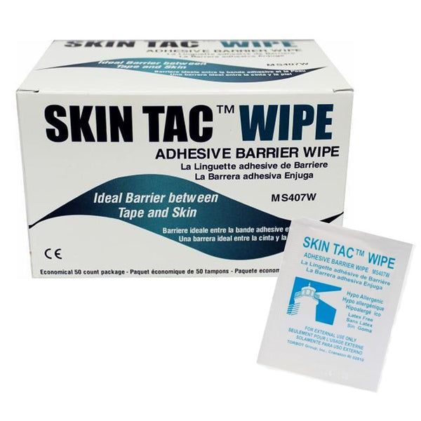 Skin Tac Adhesive Barrier Wipe Box of 50