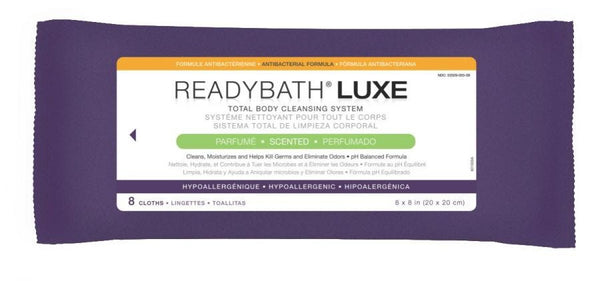 Medline ReadyBath LUXE Total Body Cleansing Heavyweight Washcloths: Scented, 8 Count 52438378