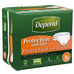 Depend 35458 Protection with Tabs Incontinence Underwear, Maximum Absorbency 35