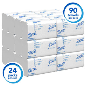 Kimberly Clark Kleenex Slimfold Towels: White, 7.5" x 11.6", 90 Sheets, 24 Count
