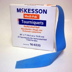 McKesson Tourniquet Band on Roll 18 Inch, Box of 25