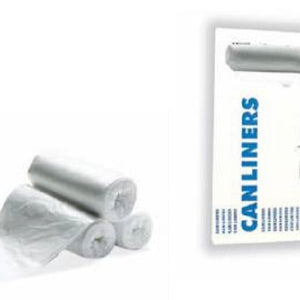 Heritage Trash Bag HDPE Heavy Duty Natural 60 gal 14 Mic 38x60in Twist Tie Star Seal Bottom Coreless CS/200 53708295