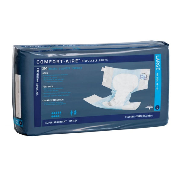 Comfort-Aire Disposable Adult Briefs: Large, 45