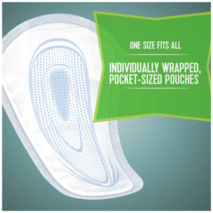 Depend Shields, One Size Fits Most, Disposable, Package of 58 90382877