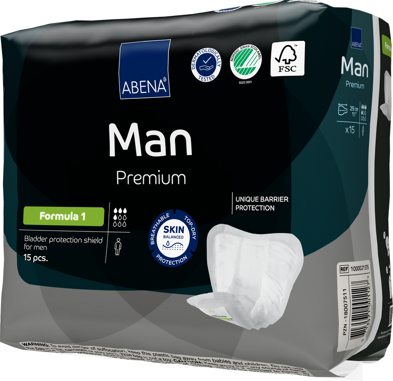 Abena Man Premium Bladder Protection Shield, Formula 1 46341554