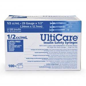 Safety Insulin Syringes Case of 500