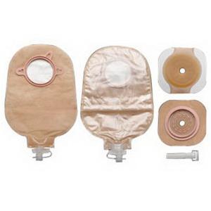 New Image 2-Piece Urostomy Pouch Kit - 1-3/4" Stoma Opening, 2-1/4" Flange, Ultra Clear, Sterile, Box of 5 67154543