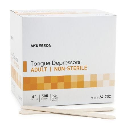 McKesson 24-202 Tongue Depressors, Case of 5000