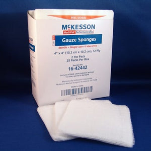 McKesson 1642442 USP Type VII Gauze Sponges, Pack of 2