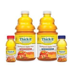 Thick-It AquaCare H2O Thickened Apple Juice, Nectar Consistency, 1/2 Gallon, Case of 4