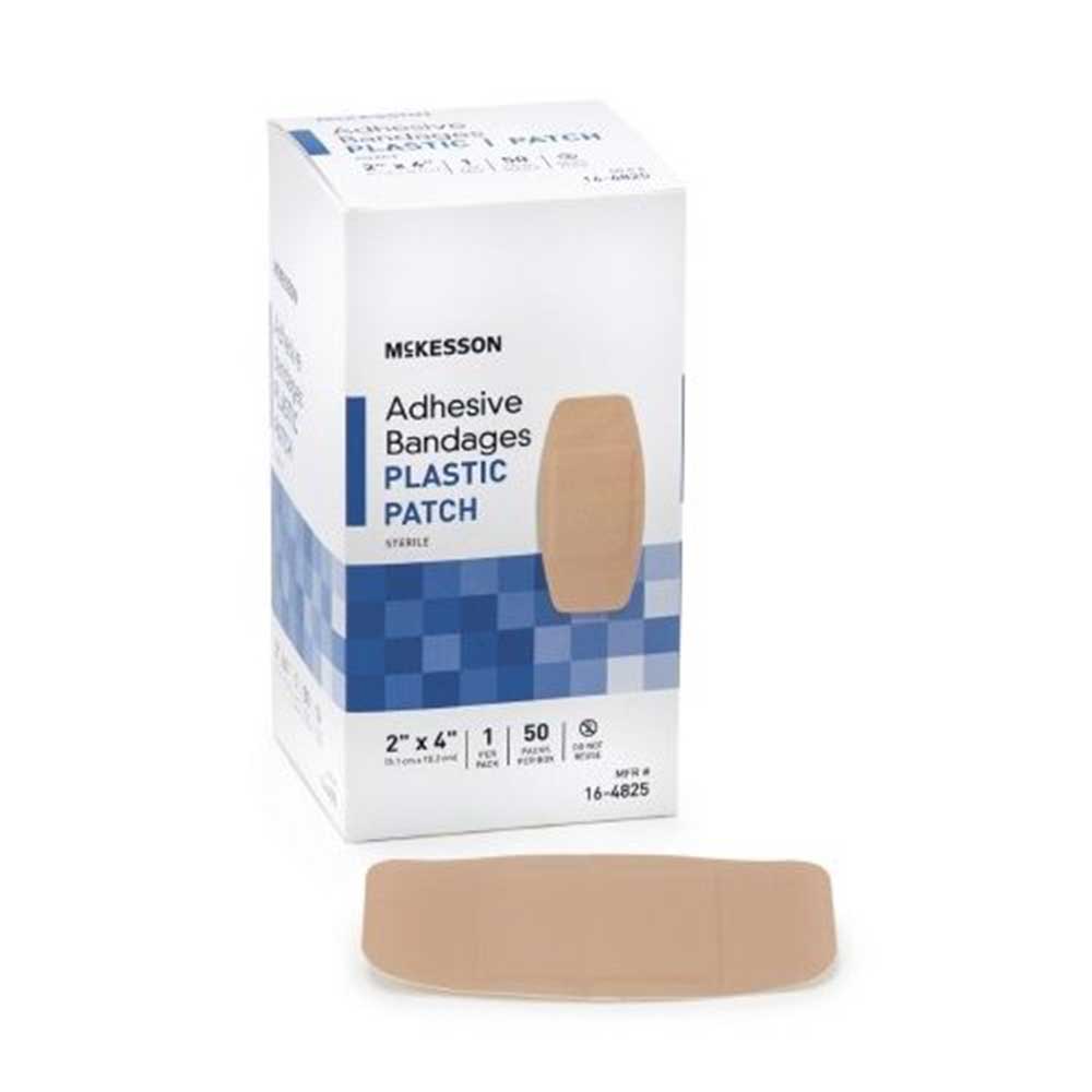 McKesson Adhesive Bandages for Wound Care, Fabric Patch, Sterile, 2x 4 -  50 ct