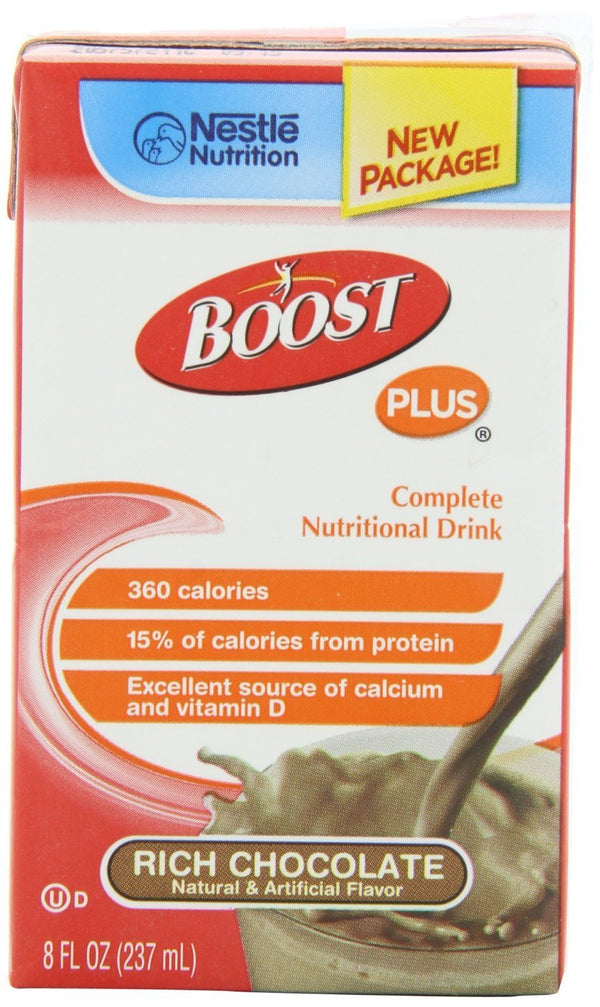 Boost Kid Essentials Plus Oral Supplement, Rich Chocolate, 8 oz. Carton, Ready to Use, Pack of 108 25271938