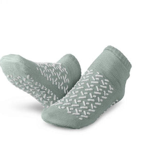 Medline Double Tread Slipper Socks 2 X-Large Gray 1 Pair