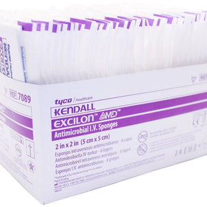 Excilon 7089 AMD Antimicrobial I.V. Drain Sponges Pack of 70