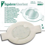 Tegaderm 90801 Absorbent Clear Acrylic Dressing, Box of 5
