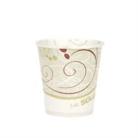Solo Drinking Cup 5 oz Symphony Print Wax Coated Paper Disposable Case of 3000
