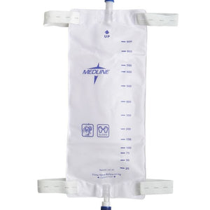 Medline Leg Bags Large 32 Ounce with Twist Valve Drainage Port Case of 48