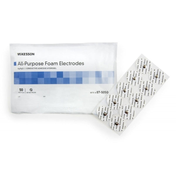 McKesson EKG Snap Electrode Monitoring Non-Radiolucent Pack of 50