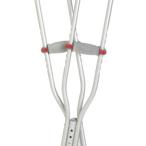 Guardian Red Dot Push-Button Auxiliary Crutches - Standard Adult, 44" to 52" L Adjustment Range, 5ft 1" to 5ft 9" Adjustable User Height, Latex - free 25966882