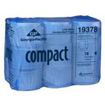Compact Toilet Tissue, White, 2-Ply, Standard Size, Coreless Roll, 1500 Sheets, 3.85 X 4.05 Inch, Case of 18