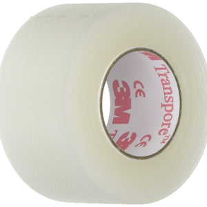Transpore 1527-0 Medical Tape Water Resistant Plastic 1/2 Inch X 10 Yard Transparent NonSterile. Case of 240