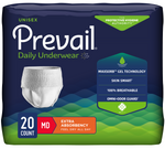 Prevail Unisex Daily Absorbent Underwear, Pull On with Tear Away Seams 47120905 35524244