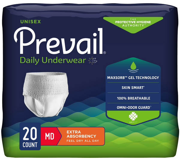Prevail Unisex Daily Absorbent Underwear, Pull On with Tear Away Seams 47120905 35524244