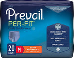 Prevail Per-Fit Incontinence Protective Underwear for Men, Extra Absorbency, Pull On with Tear Away Seams 45742275
