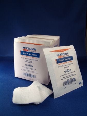 McKesson USP Type VII 16-42228 Gauze Sponge, Box of 100