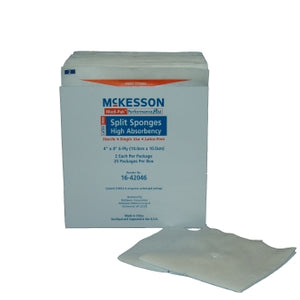 McKesson 16-42046 I.V. / Drain Split Dressing, Pack of 2