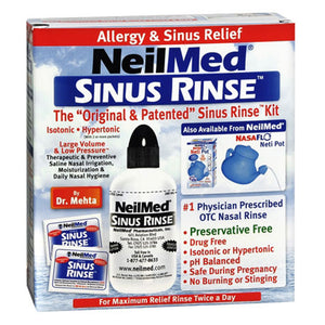 Neilmed Sinus Rinse Nasal Rinse Kit - Incl. 240 mL Rinse Bottle, Cap & Tube, 50 Mixture Packets, Brochure 91998356