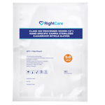 RightCare Class 100 processed 12” Hand Specific Gamma Sterilized Cleanroom Nitrile Gloves, Powder-Free, Case of 200 Pairs 89267975