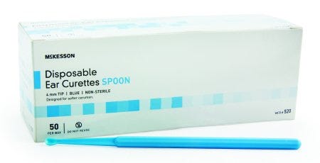 McKesson Ear Curette 4 mm Cup, Box of 50