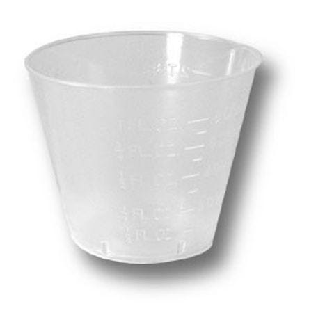 Dynarex Economy Graduated Medicine Cup, 1 oz., Clear, Polypropylene, Disposable, Sleeve of 50 95243766