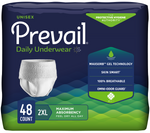 Prevail Unisex Daily Absorbent Underwear, Pull On with Tear Away Seams 93767289