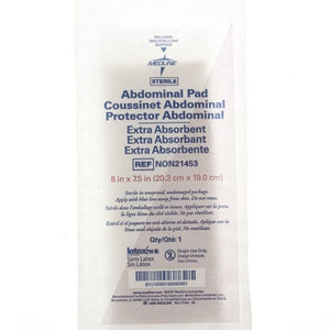 Medline Sterile Abdominal Pads: 8" x 7.5", 20 Count