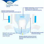 TENA Complete +Care Ultra Incontinence Brief, Moderate Absorbency, Unisex 40106679 94175647