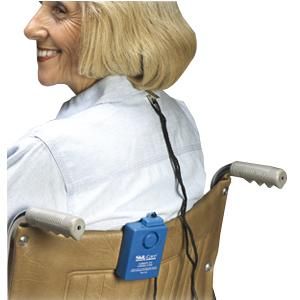 Skil-Care Econo Wheel Chair Economy Alarm with Spring-Loaded Clip, Blue