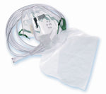 Disposable Oxygen Masks, Adult, 7 Foot Tube, Case of 50