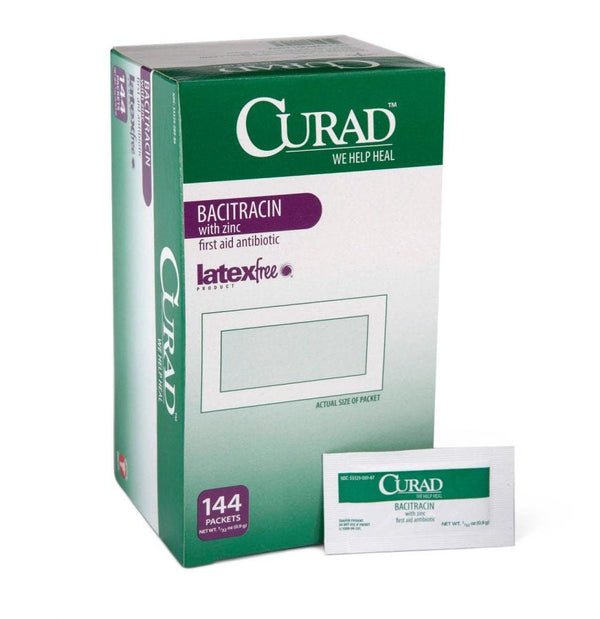CURAD Bacitracin Ointment 0.9G Foil Packets Box of 144