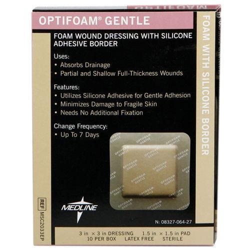 Optifoam Gentle Border Adhesive Dressings: 3