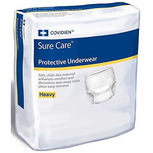 Covidien SureCare 1615 Protective Underwear Large 44 - 54, heavy  absorbency, 4 blue strands band color, unisex, adult, disposable. Case of  72.