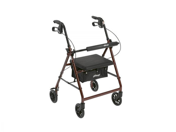 Drive Medical 4-Wheel Rollator Red, 6