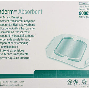 Tegaderm 90805 Absorbent Clear Acrylic Dressing, Box of 5