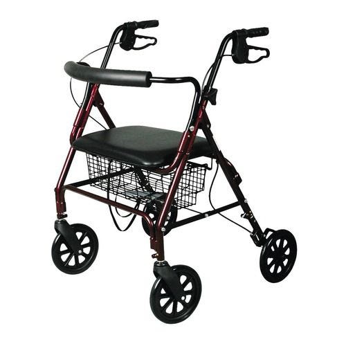 Medline Standard Bariatric Heady Duty Rollators: Burgundy, 8
