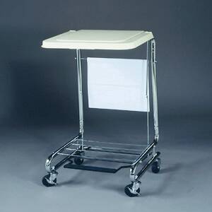 entrust Premier Hamper Stand Soiled Linen Rectangular Opening Foot Pedal Self-Closing Lid 1 Count