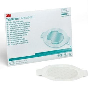 Tegaderm 90803 Absorbent Clear Acrylic Dressing, Box of 5