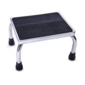 Medline Chrome Foot Stool with Rubber Mat 95810259