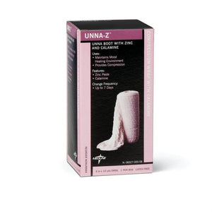 Unna -Z Unna-Z Unna Boot Bandages: 4" x 10 yd, W/Calamine, 12 Count